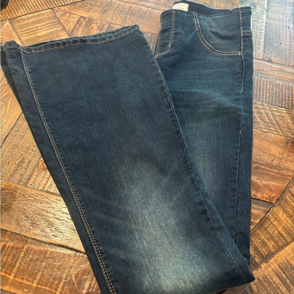 Free People Dark Blue Flare Jeans Pull on denim 27 waist - Picture 4 of 15